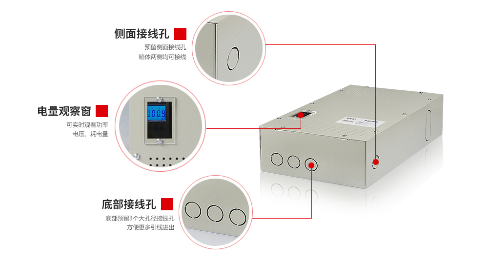 A款地暖电源控制箱外部结构图