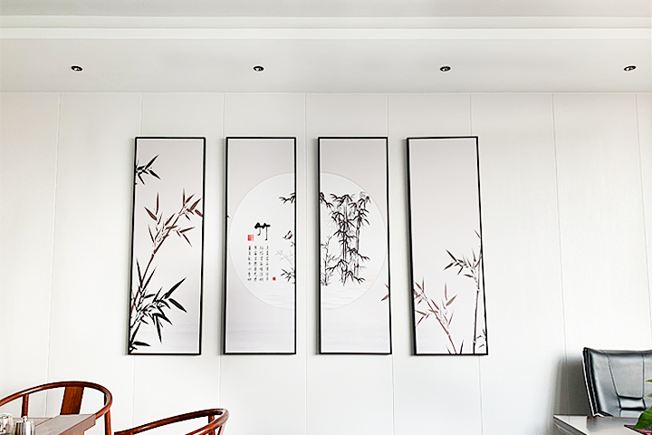伟徳app办公室壁画-竹子